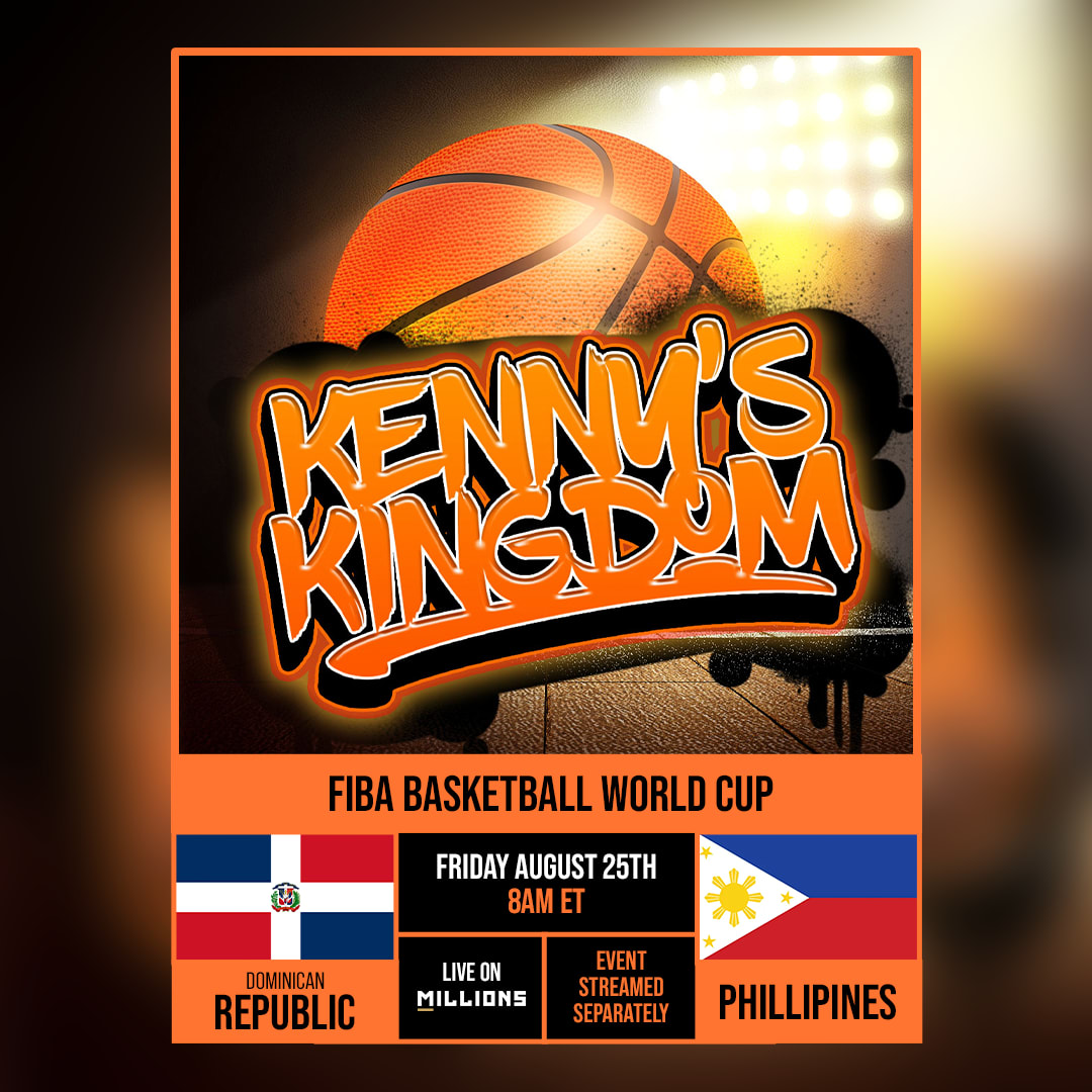 Kenny Thomas. FIBA WatchParty. Game streamed separately. August 25th, 2023, Only on MILLIONS.co