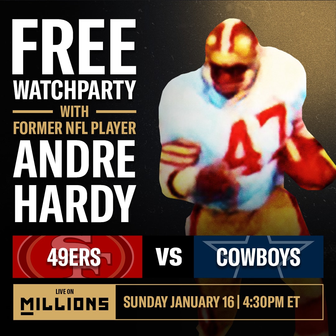 FREE WatchParty with NFL Alumni Andre Hardy, 49ers vs. Cowboys