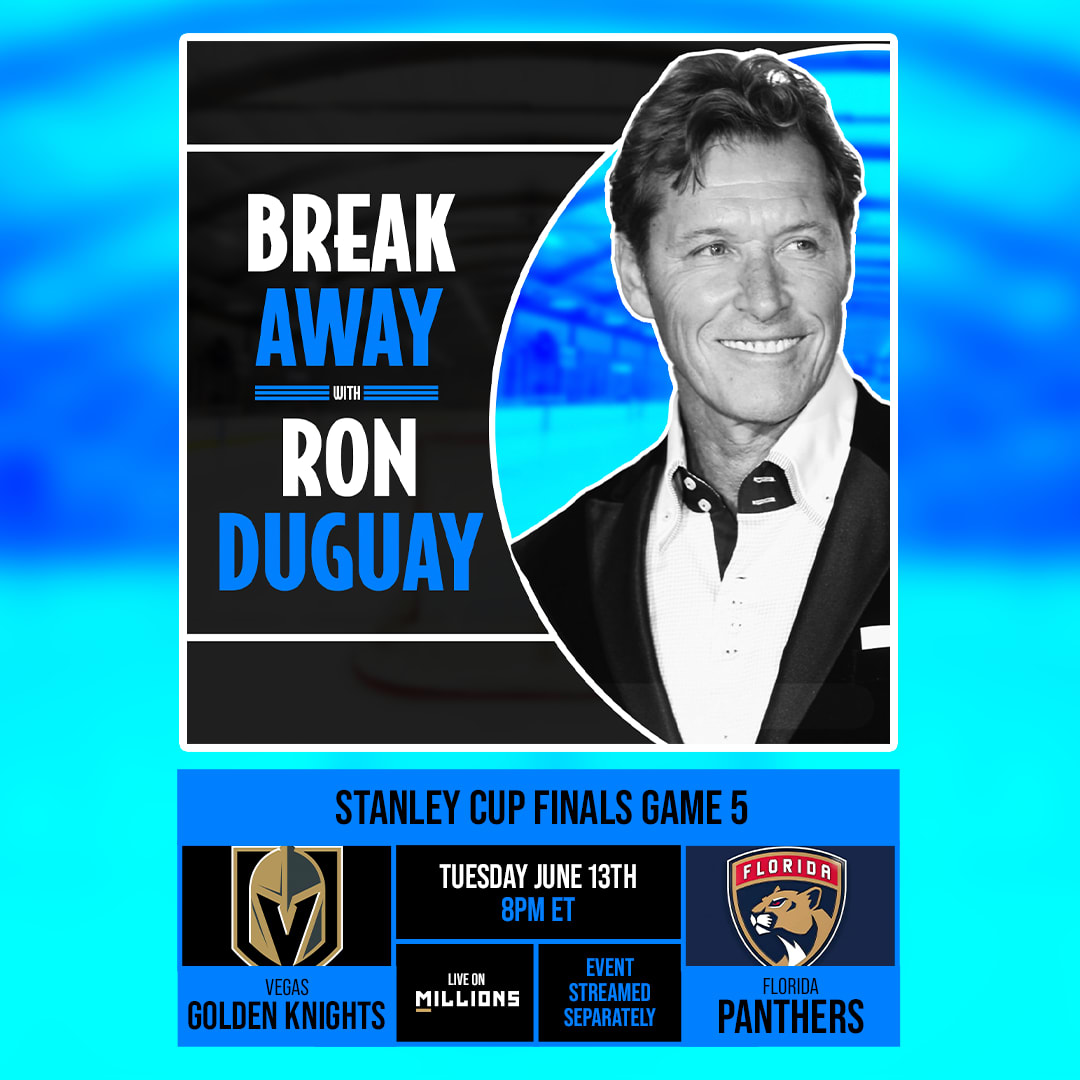 Ron Duguay NHL WatchParty. Game streamed separately. June 13th, 2023, Only on MILLIONS.co