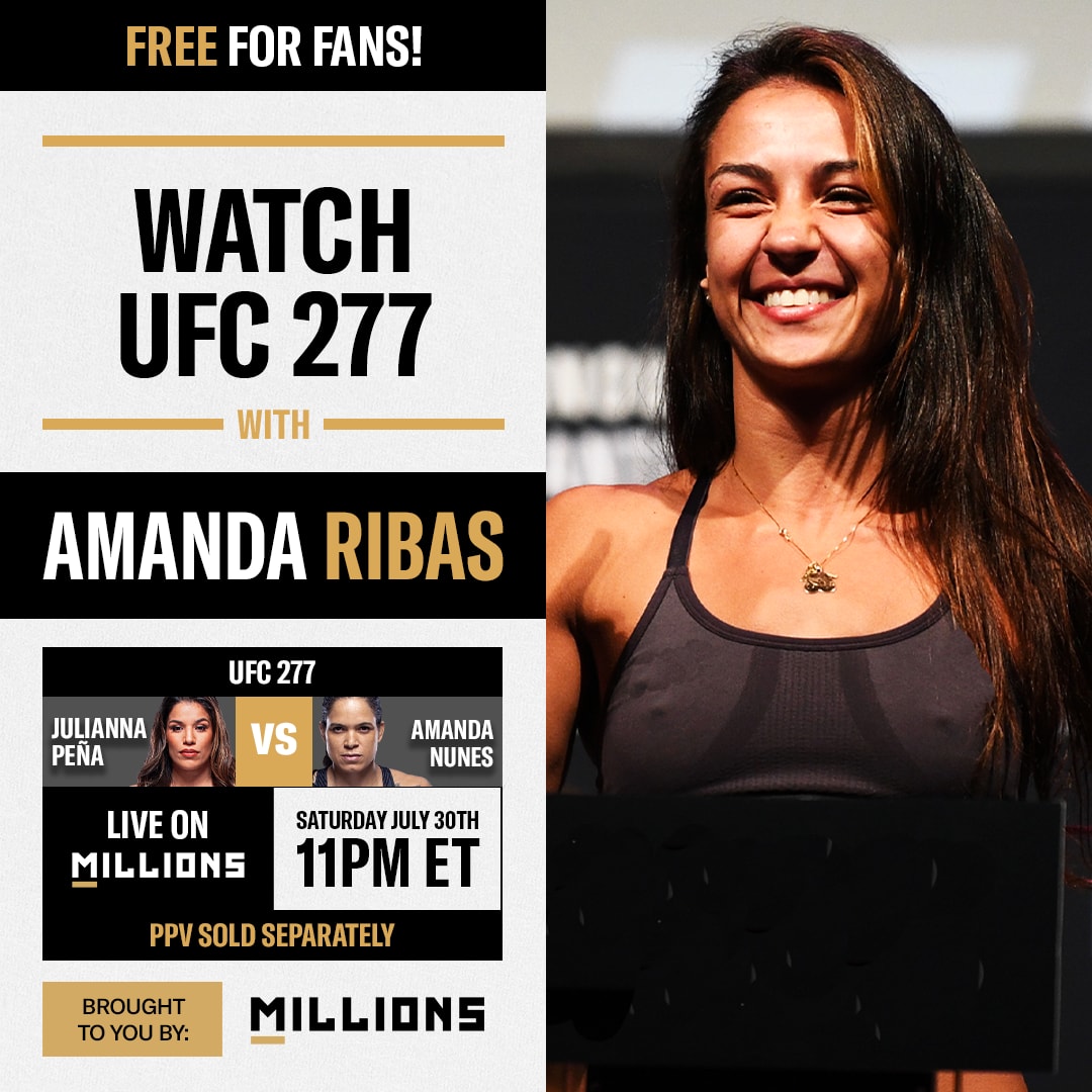 Amanda Ribas:Free WatchParty.UFC 277: Peña vs.Nunes