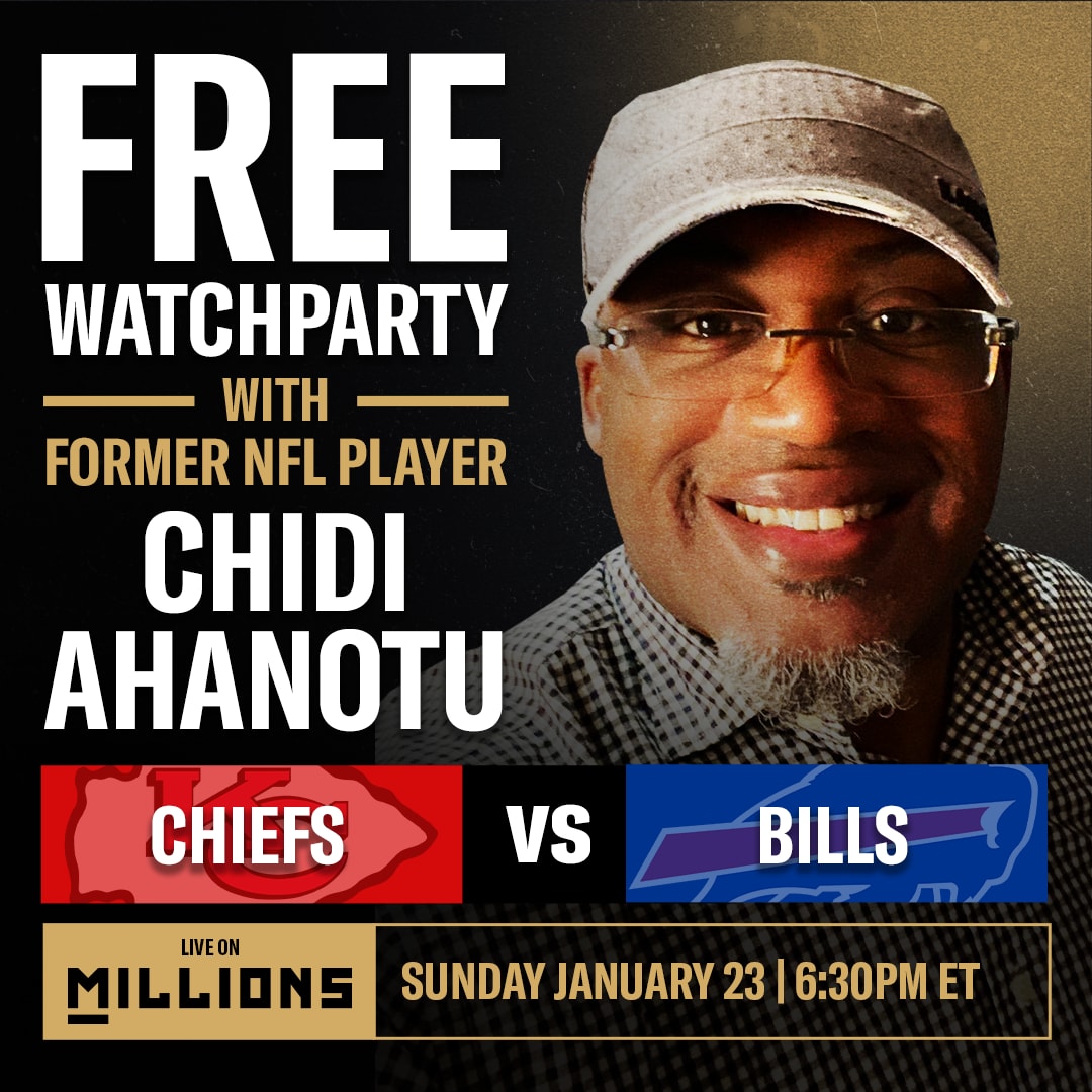 FREE WatchParty with NFL Alumni Chidi Ahanotu, Bills vs. Chiefs