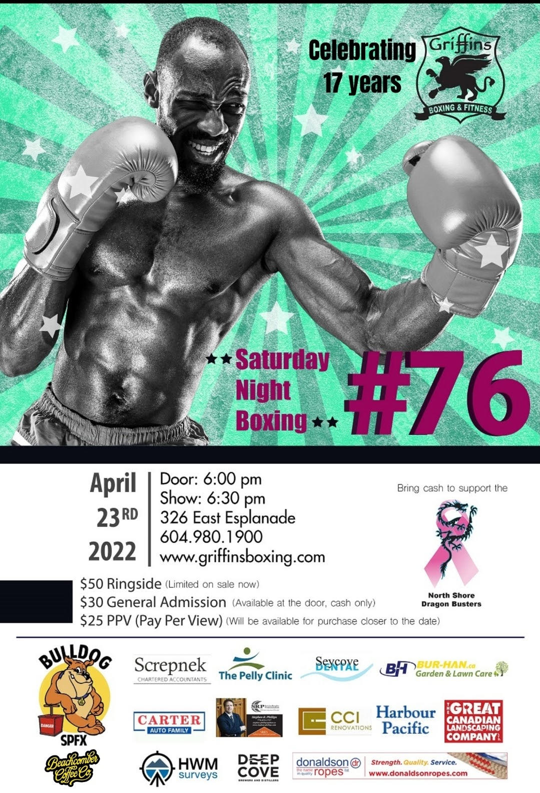 Griffins Boxing and Fitness Presents: Saturday Night Boxing #76