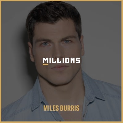 Join Football Athlete, Miles Burris, for a live streaming event on MILLIONS.co
