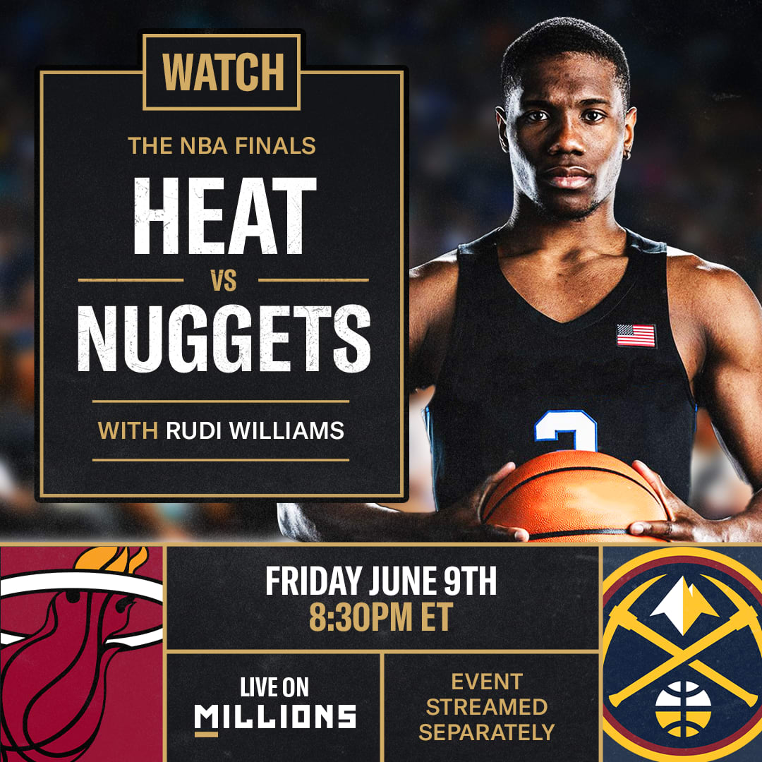 Reaudale Williams. NBA WatchParty. Game streamed separately. June 9th, 2023, Only on MILLIONS.co