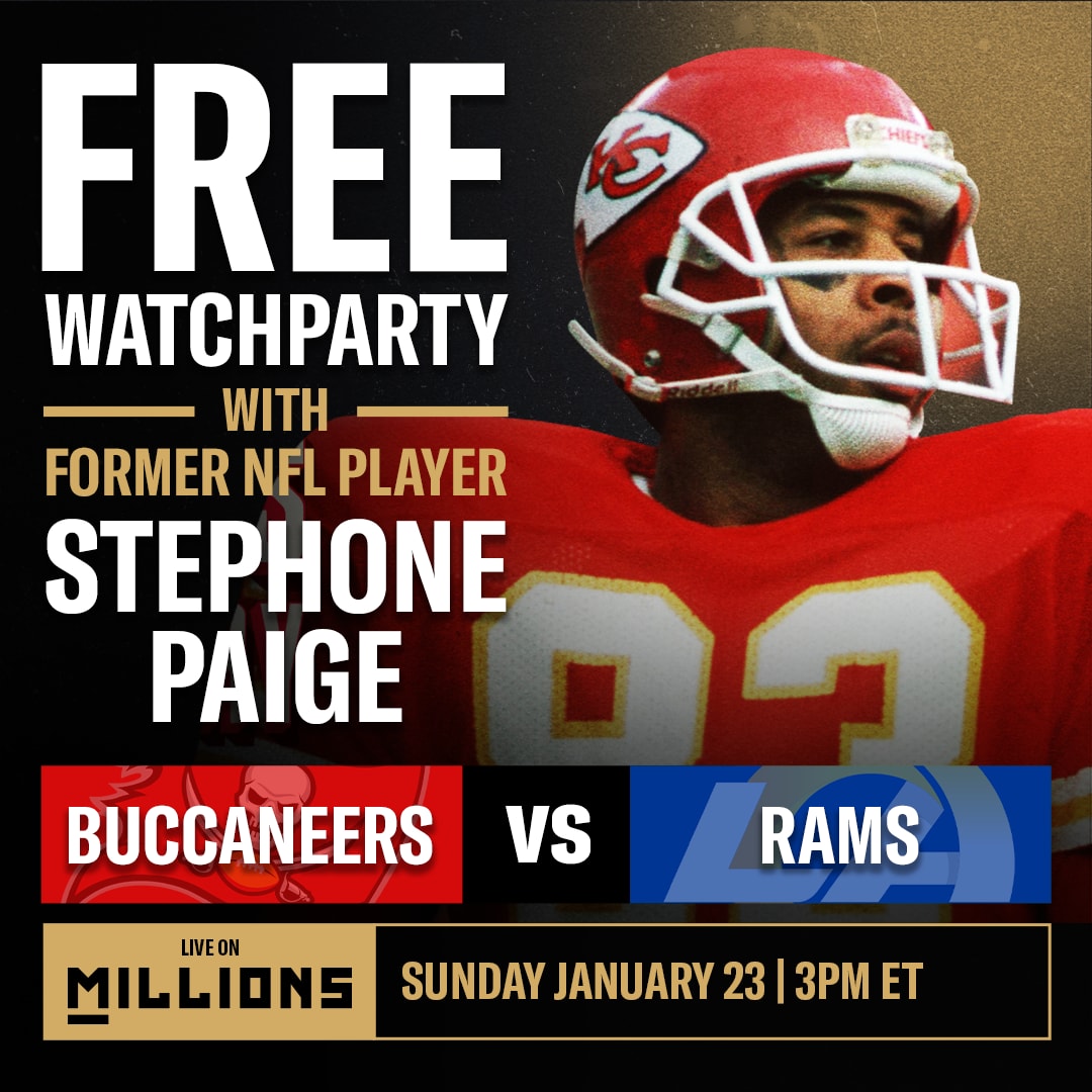 FREE WatchParty with NFL Alumni Stephone Paige, Bucs vs. Rams